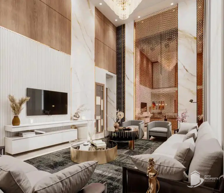 Rashmi SkyScape, Shilaj, living room | City Property Services