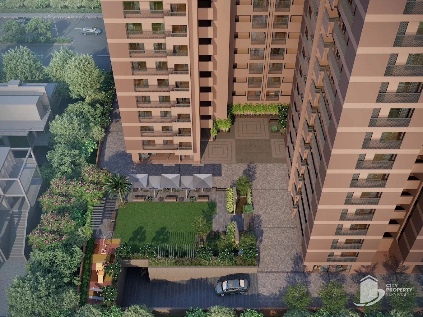 Royal Opulence, Vaishnodevi Circle, aerial view | City Property Services