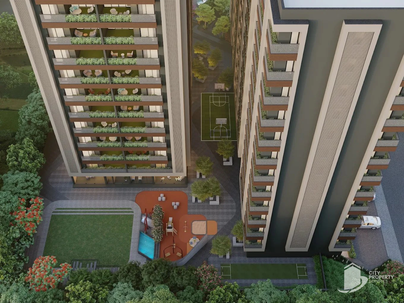 Samatva Amaryllis, Science City, aerial view | City Property Services