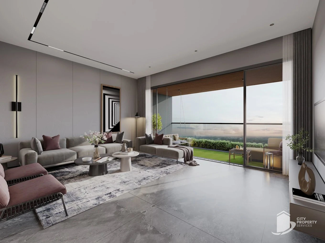Samatva Amaryllis, Science City, living room | City Property Services