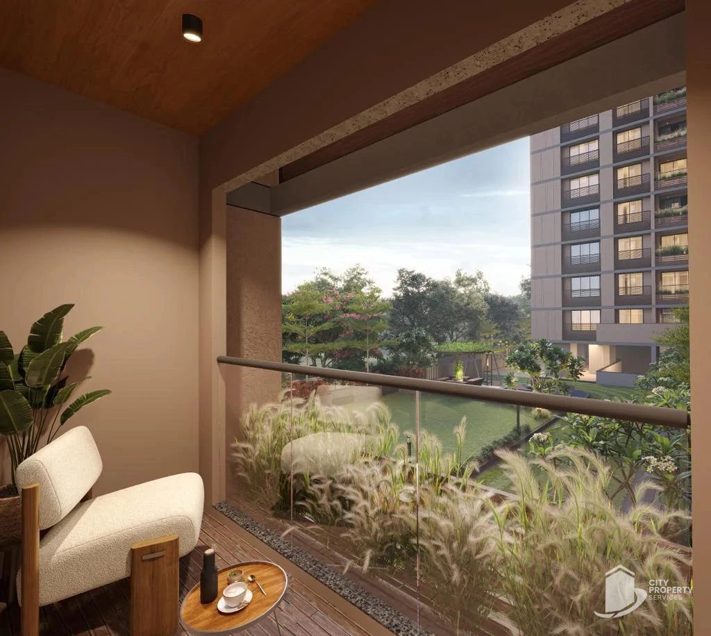 Sarva One26, Vaishnodevi Circle, balcony | City Property Services