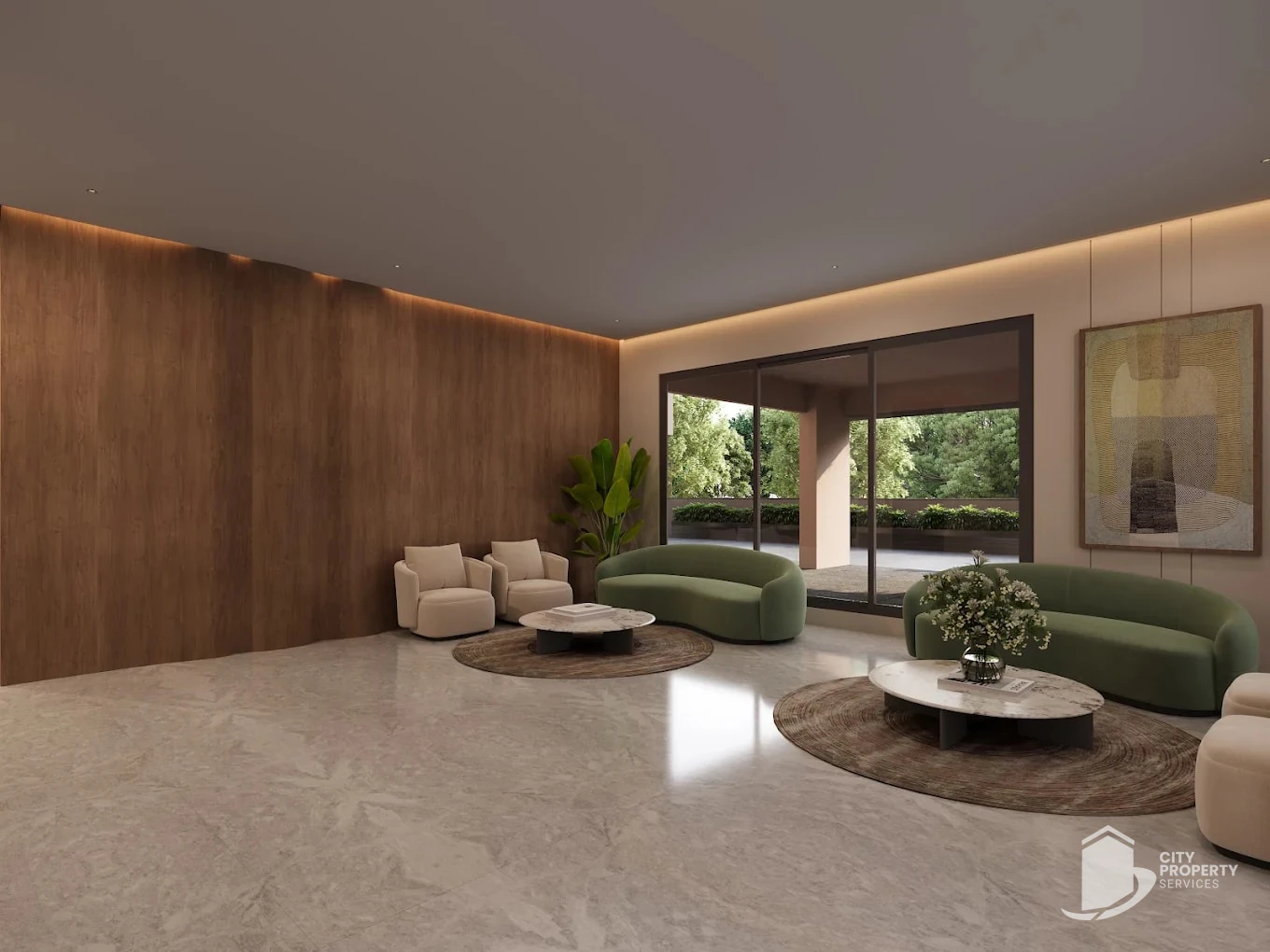 Serenity Status, Vaishnodevi Circle, living room | City Property Services