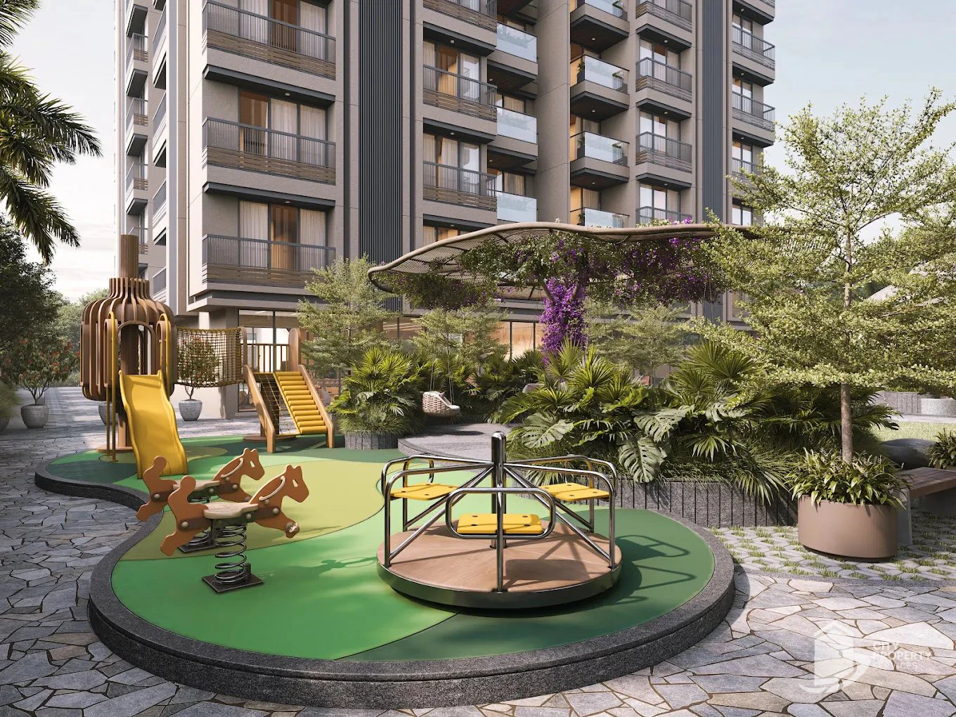 Shailraj Wisteria, Thaltej, kids' play area | City Property Services