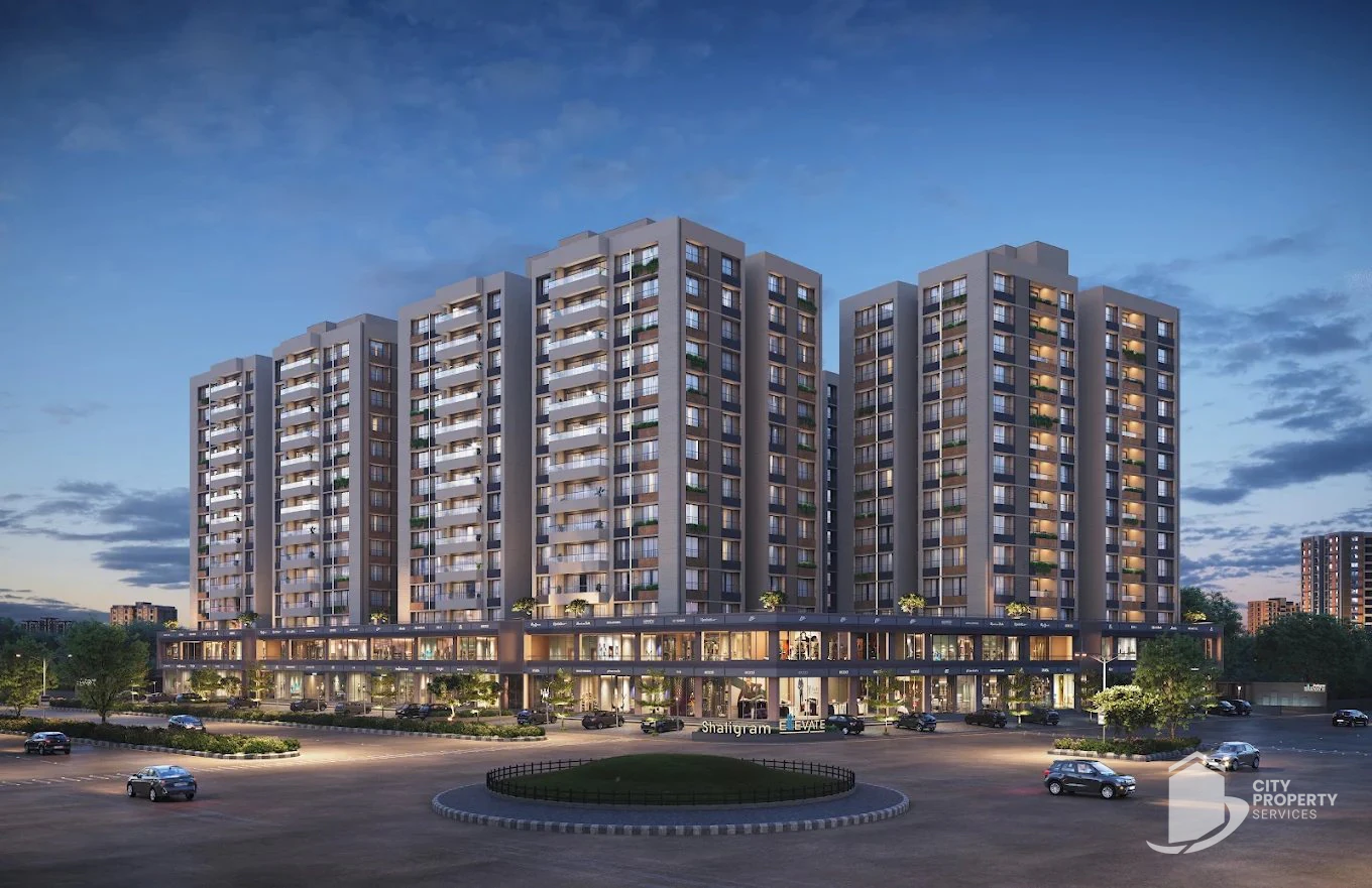 Shaligram Elevate, Ognaj, night view | City Property Services