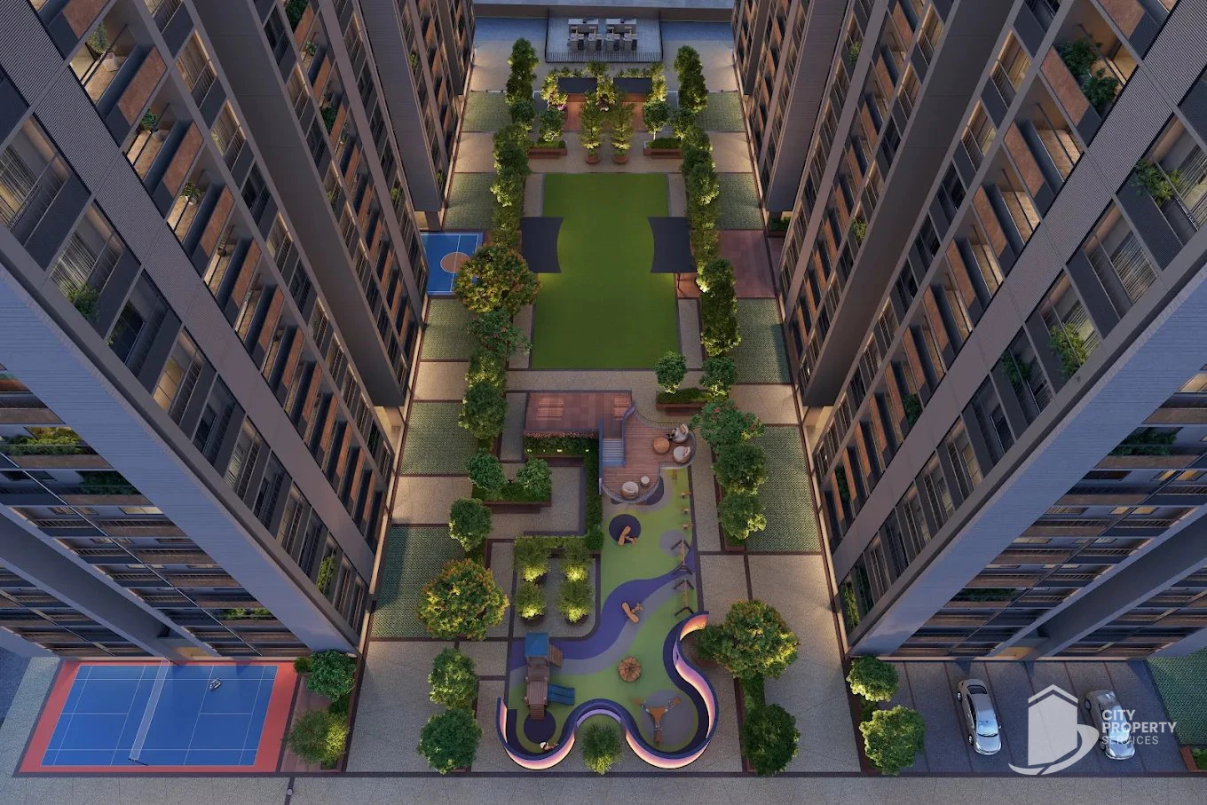 Shaligram Elevate, Ognaj, aerial view | City Property Services