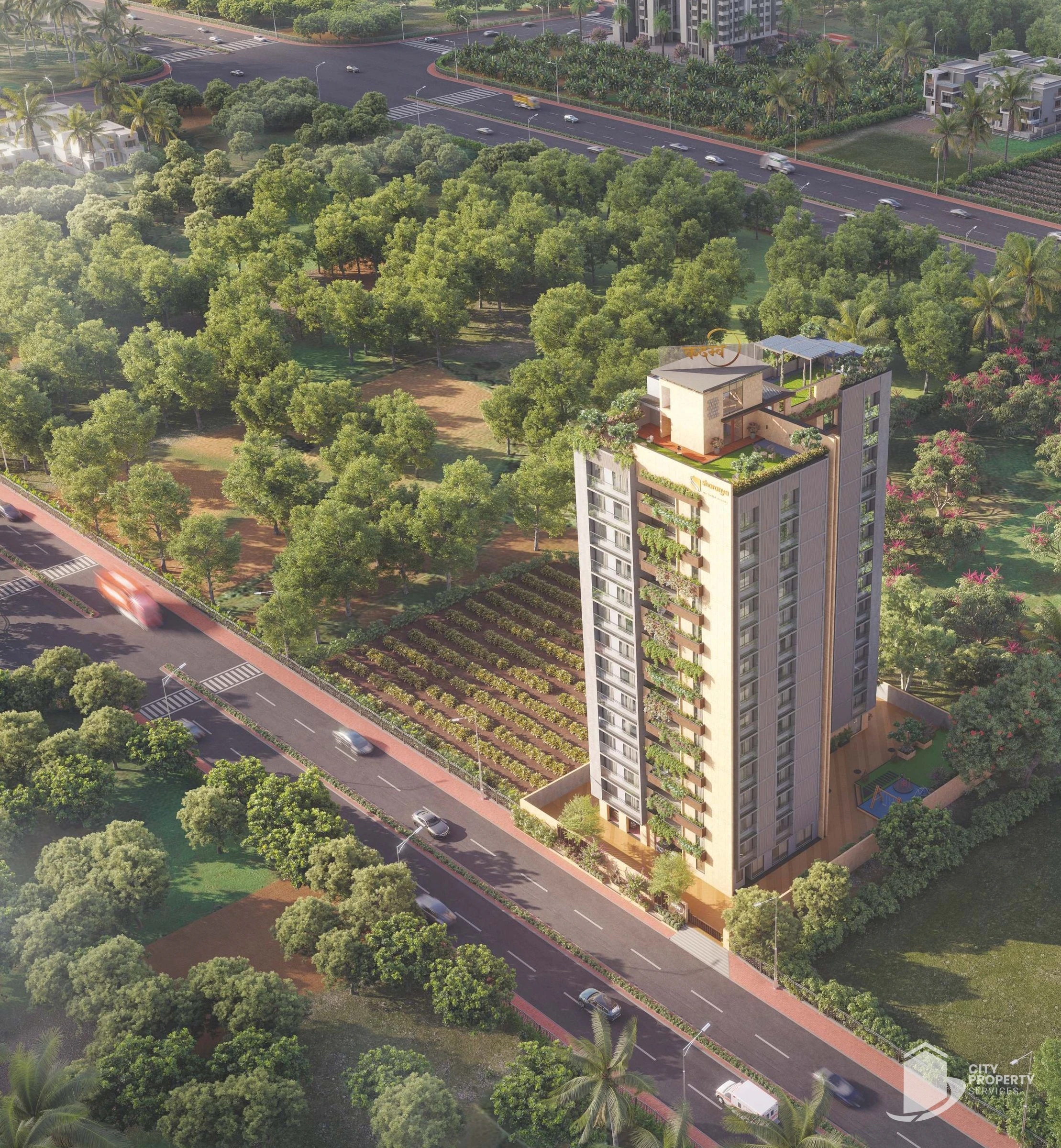 Sharanya Kadamb, Shilaj, aerial view | City Property Services