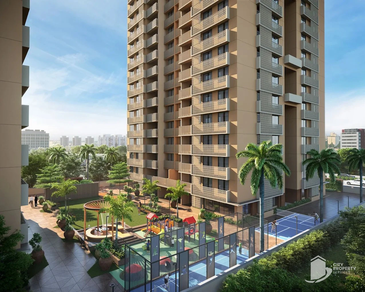 Sharanya Skyvue, Thaltej, landscape | City Property Services