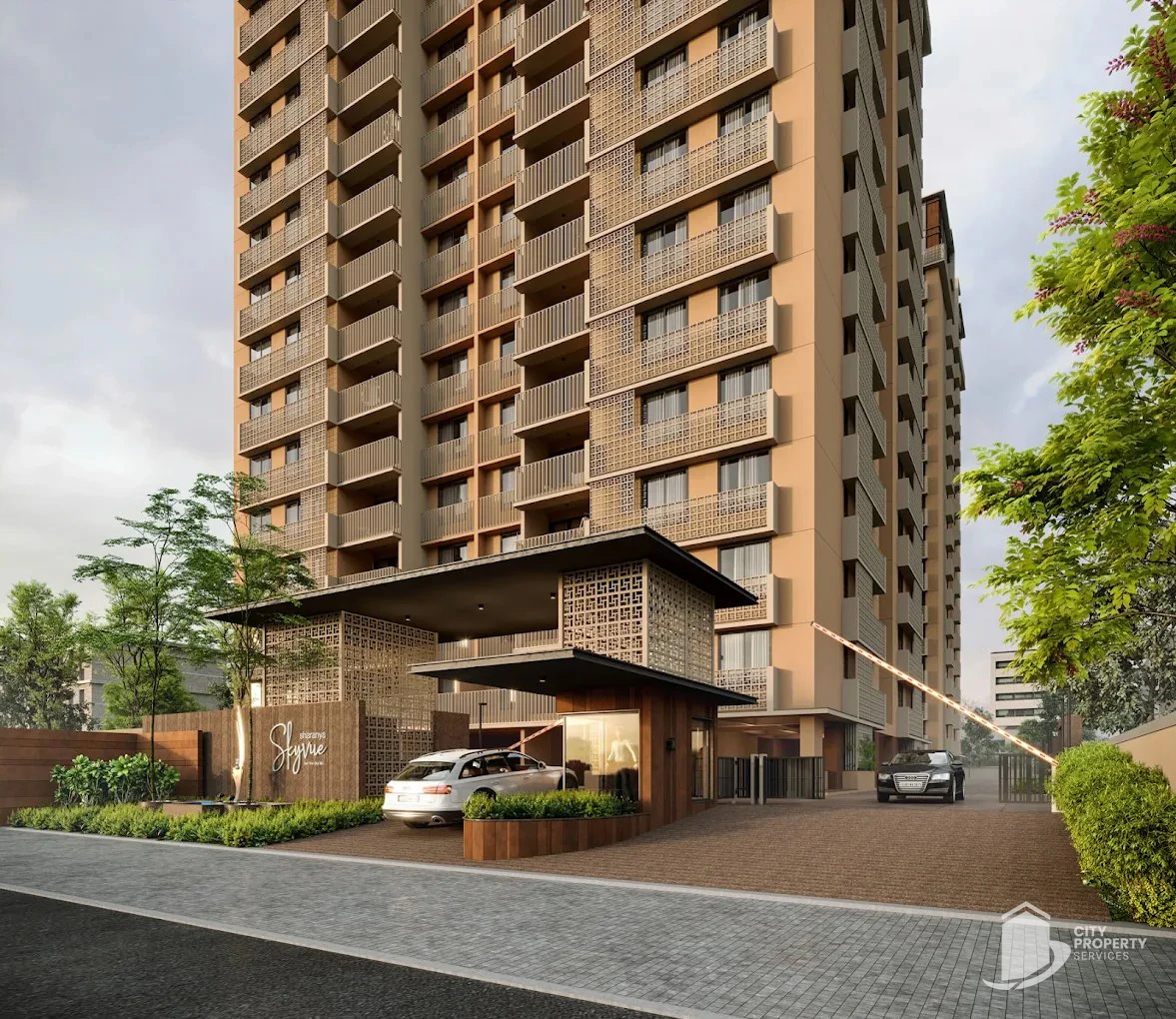 Sharanya Skyvue, Thaltej, entrance | City Property Services