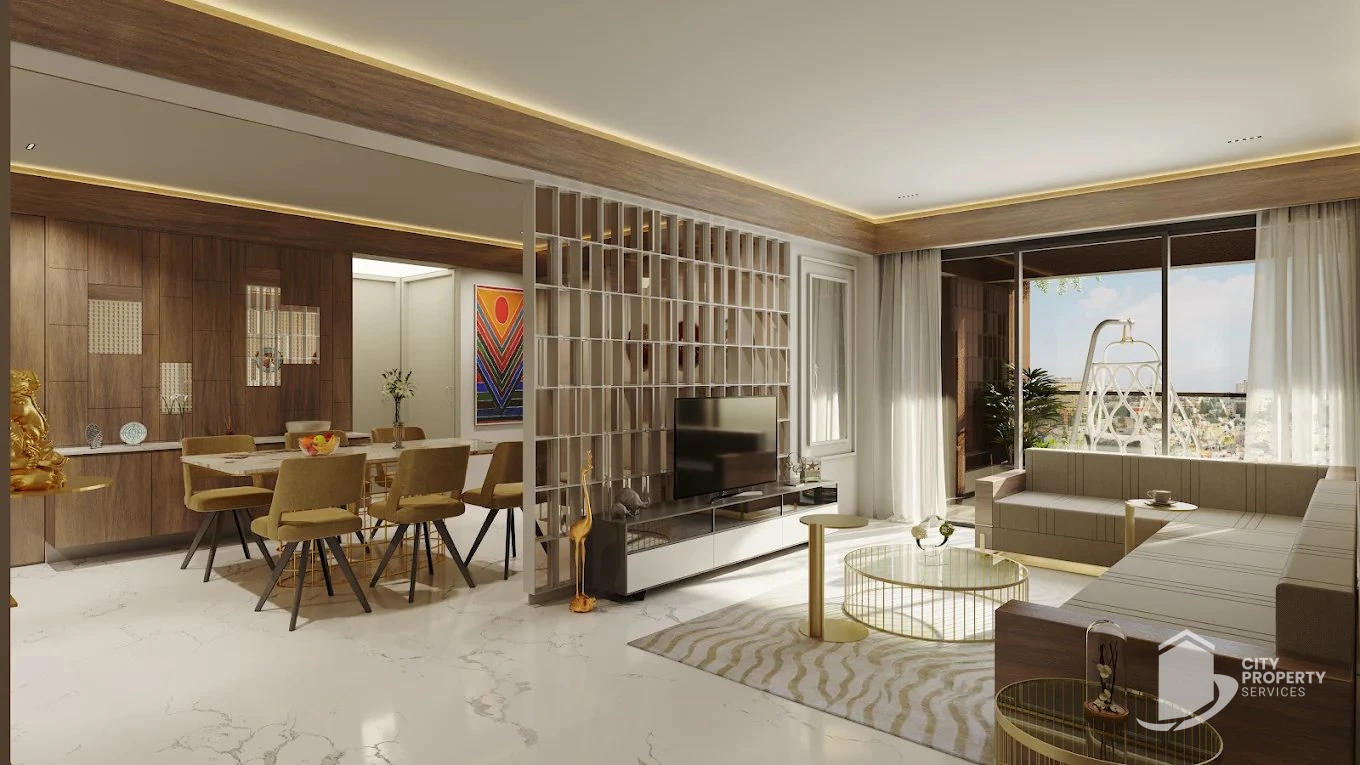 Shilp Paradise, Sindhu Bhavan Road, living room | City Property Services