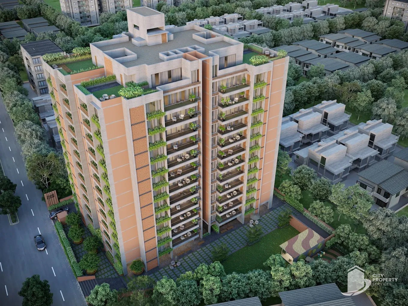 Shivalik Edge, Bopal, aerial view | City Property Services