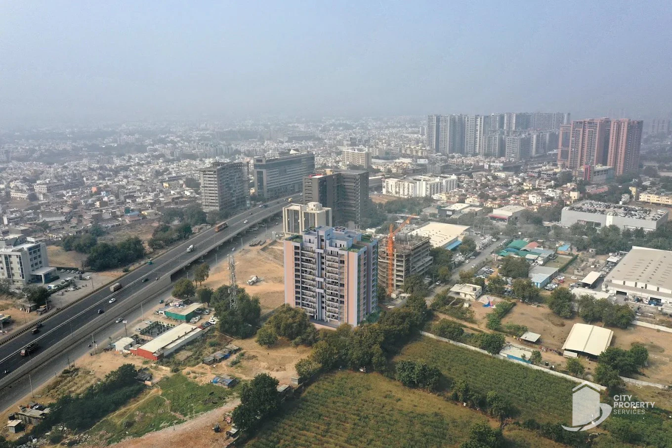 Shivalik Edge, Bopal, aerial view | City Property Services