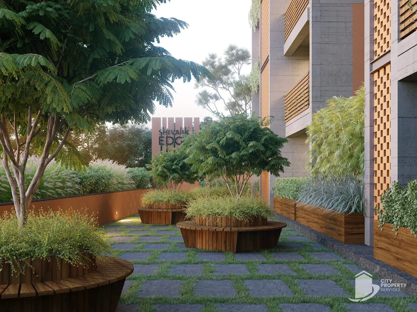 Shivalik Edge, Bopal, landscape | City Property Services