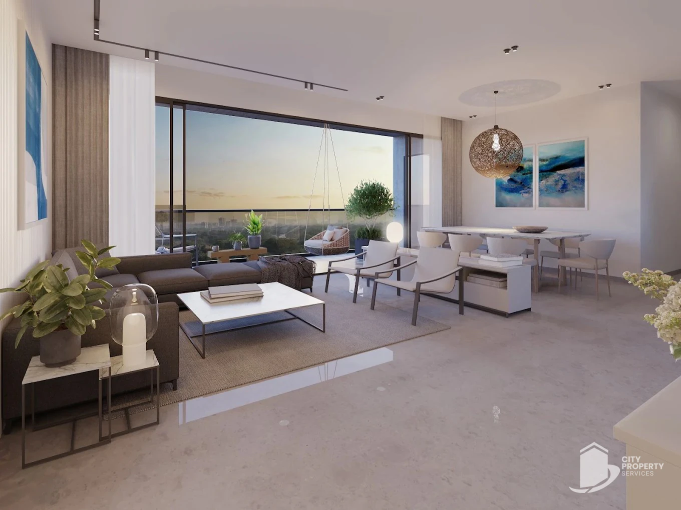 Shivalik Edge, Bopal, living room | City Property Services