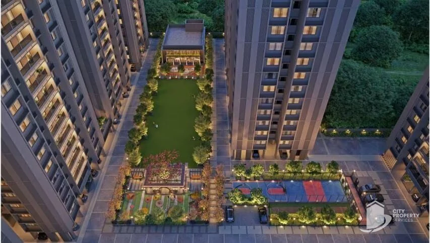 Shivon Samashti, Vaishnodevi Circle, aerial view | City Property Services