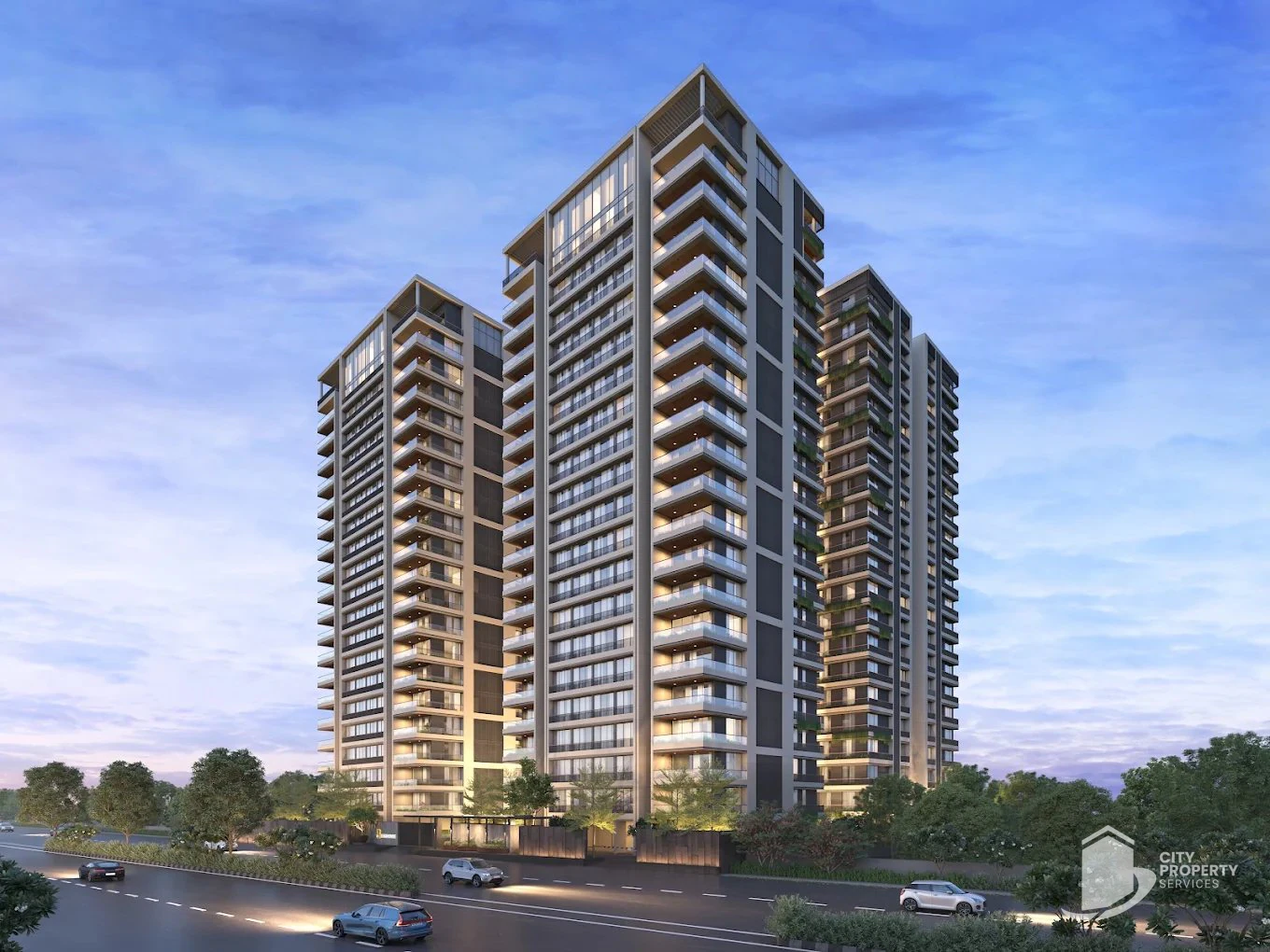 The Beaumonde, Thaltej, night view | City Property Services