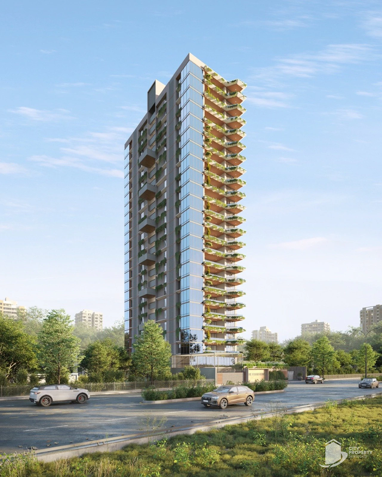 The Fourfront Residency, Thaltej, exterior | City Property Services
