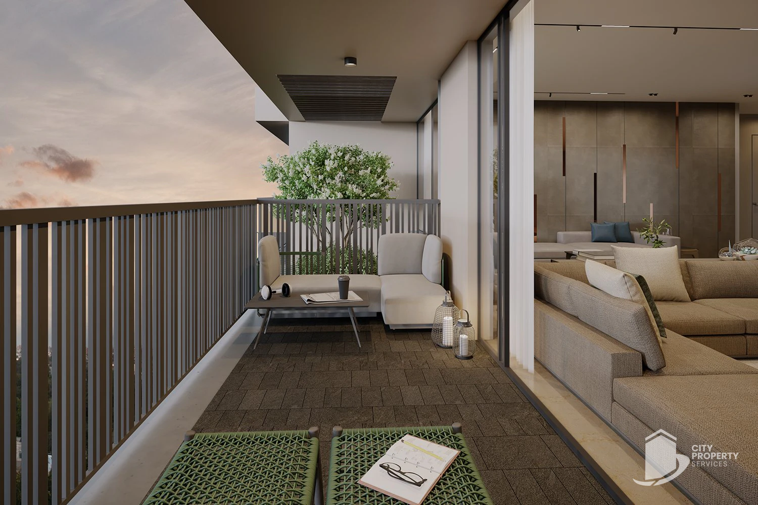 The Gold Sky Villa, Science City, balcony | City Property Services