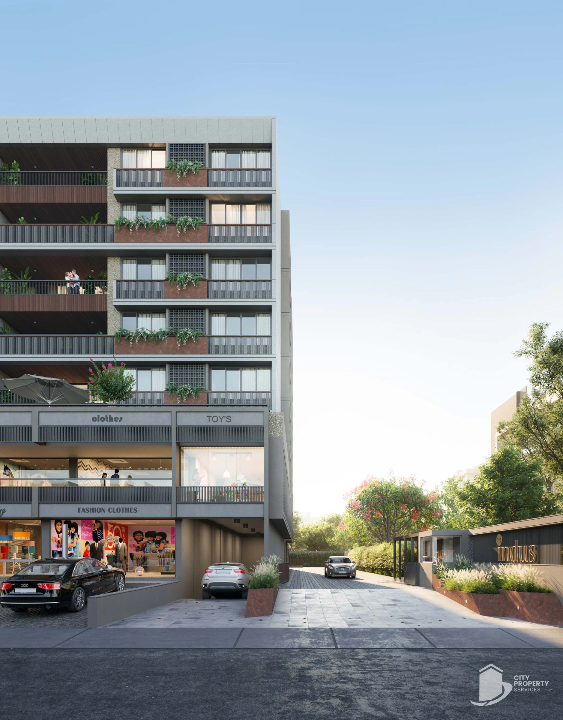 The Indus, Sindhu Bhavan Road, entrance | City Property Services