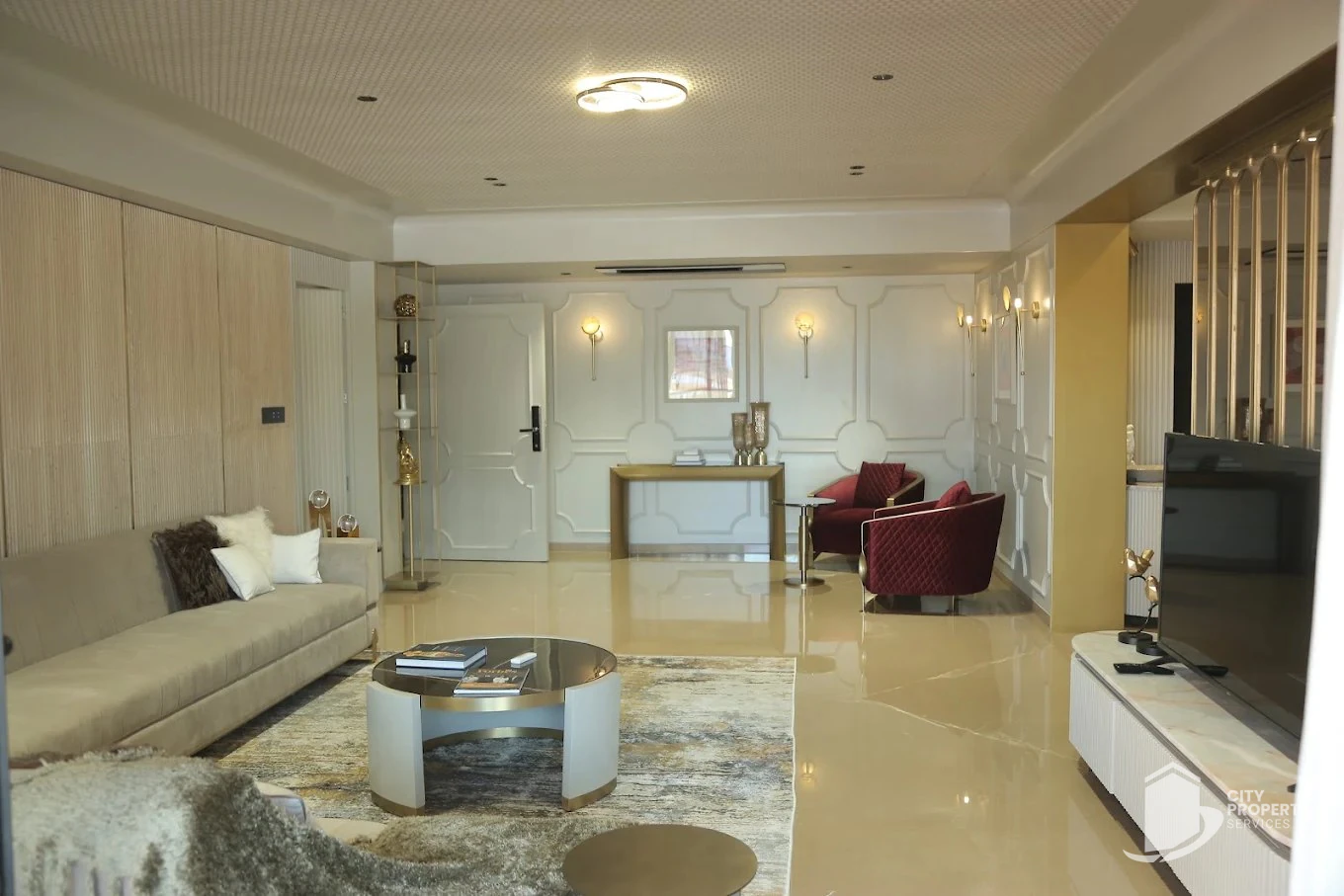 The Indus, Sindhu Bhavan Road, living room | City Property Services