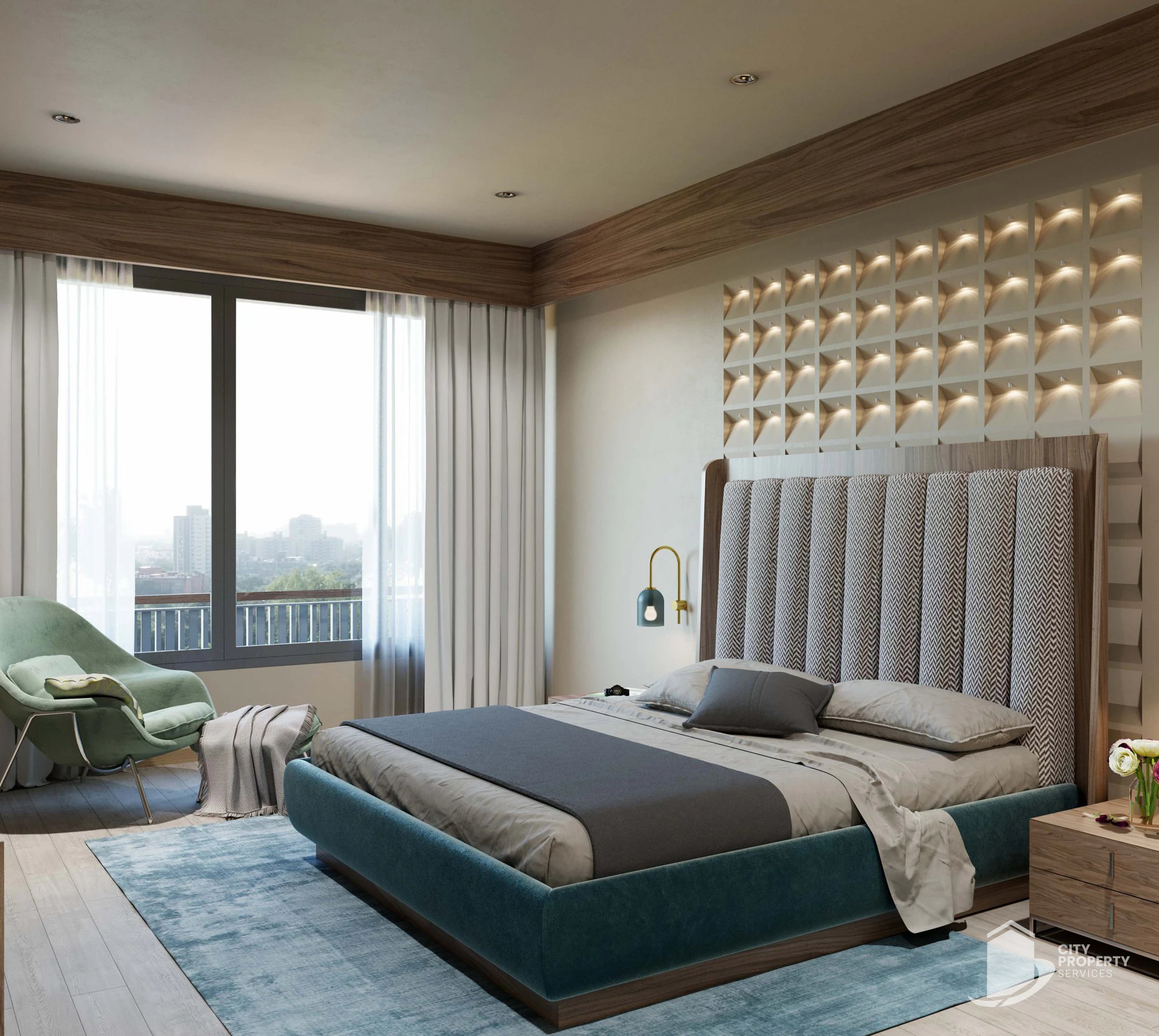 The Indus, Sindhu Bhavan Road, bedroom | City Property Services