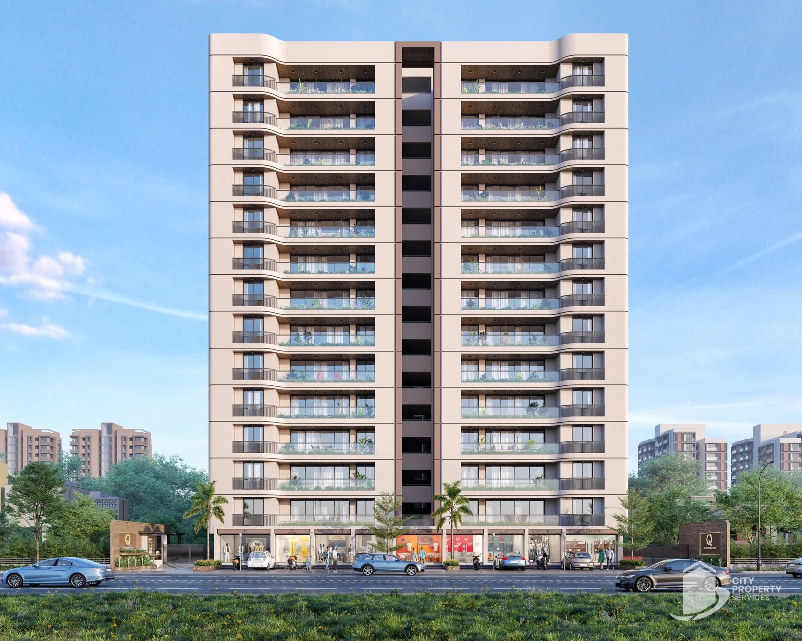 The Q, Vaishnodevi Circle, exterior | City Property Services