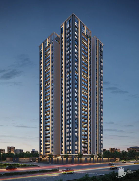The Quad, Thaltej, night view | City Property Services