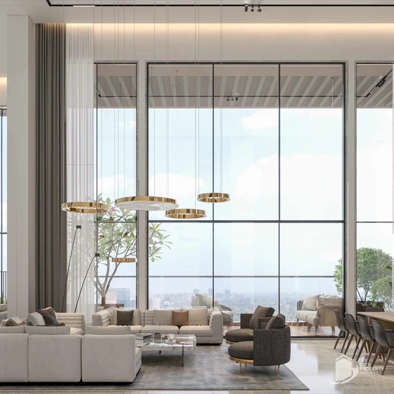 The Sovereign, Thaltej, living room | City Property Services