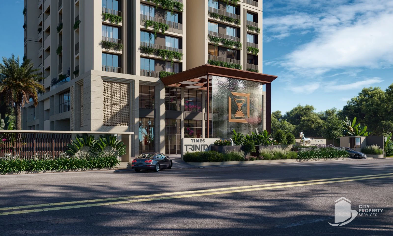 Times Trinity, Thaltej, entrance | City Property Services