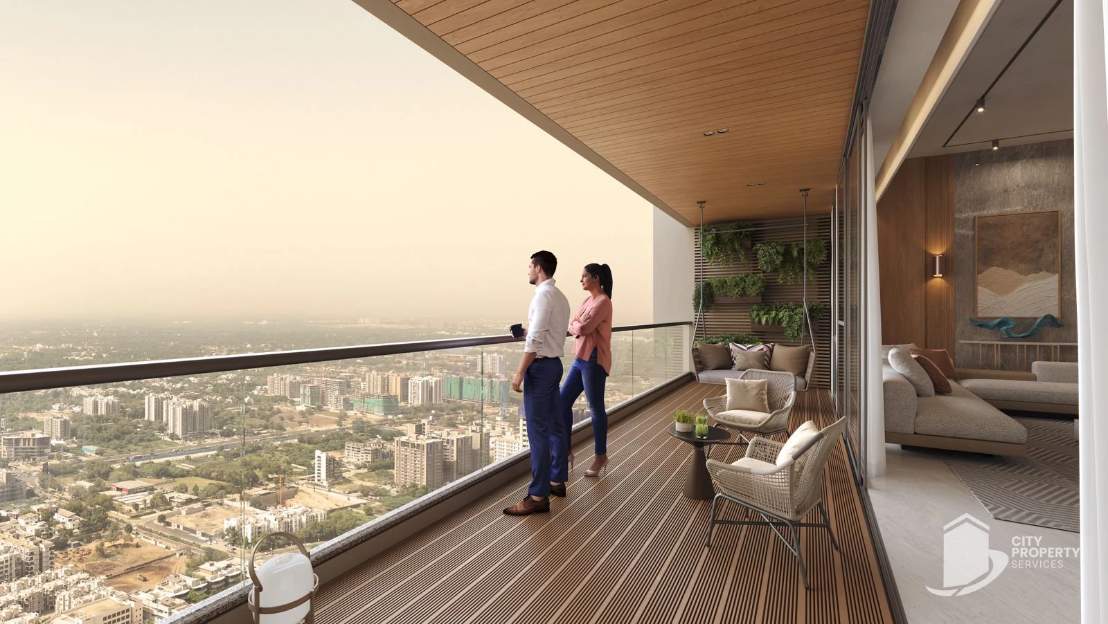 Times Trinity, Thaltej, balcony | City Property Services