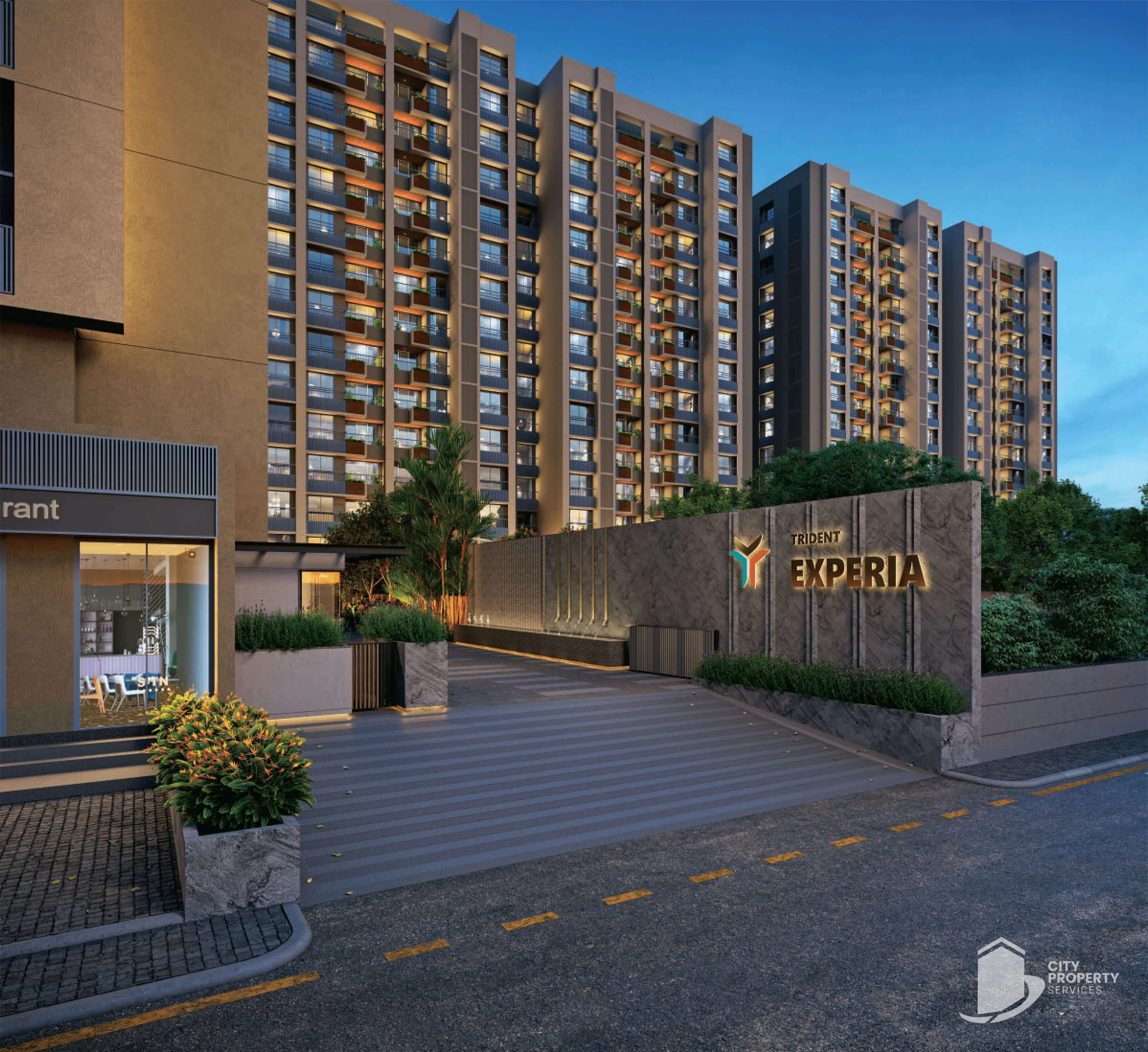 Trident Experia, Vaishnodevi Circle, entrance | City Property Services