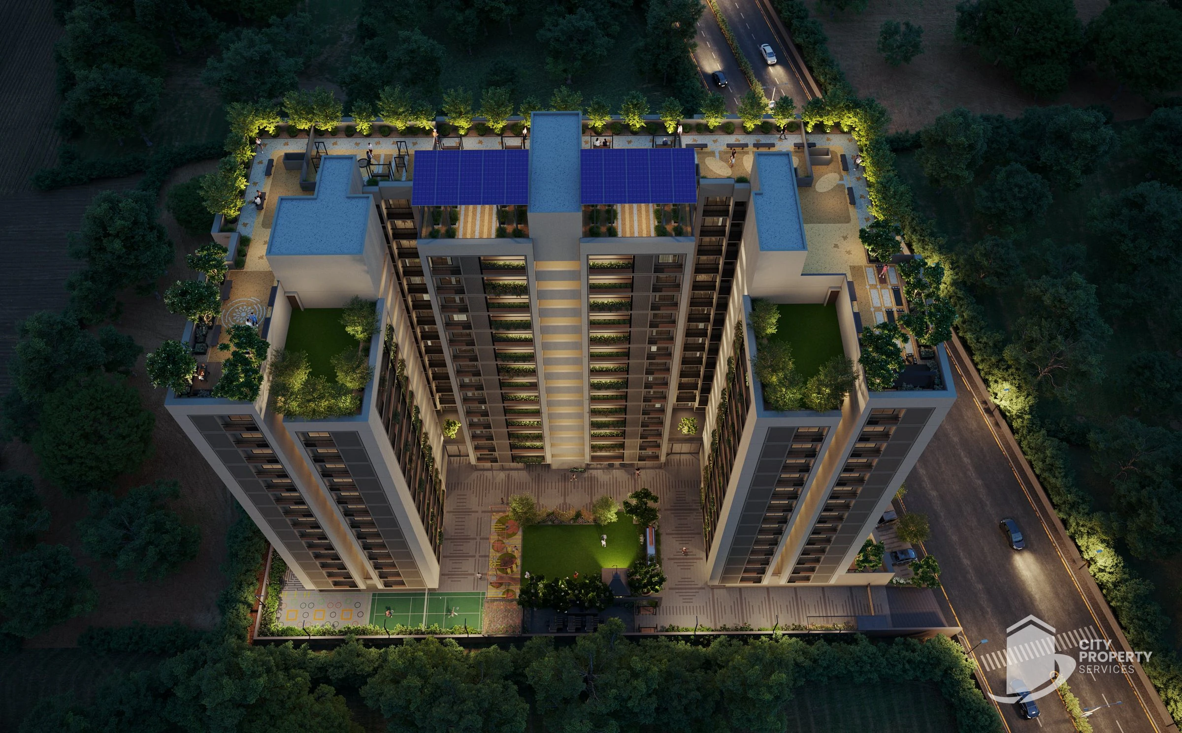 Viburnum, Shilaj, aerial view | City Property Services