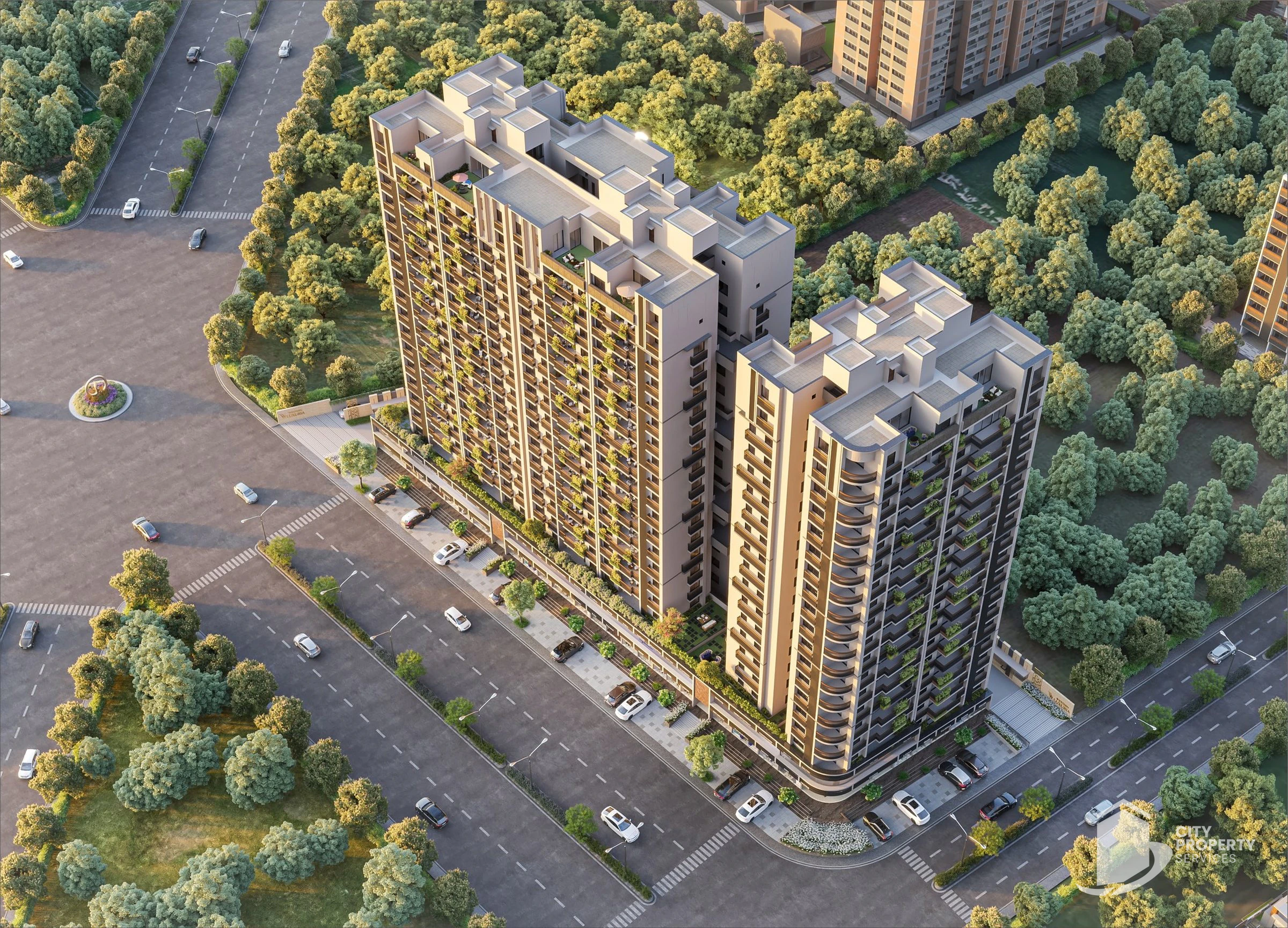 Western Luxuria, Vaishnodevi Circle, aerial view | City Property Services