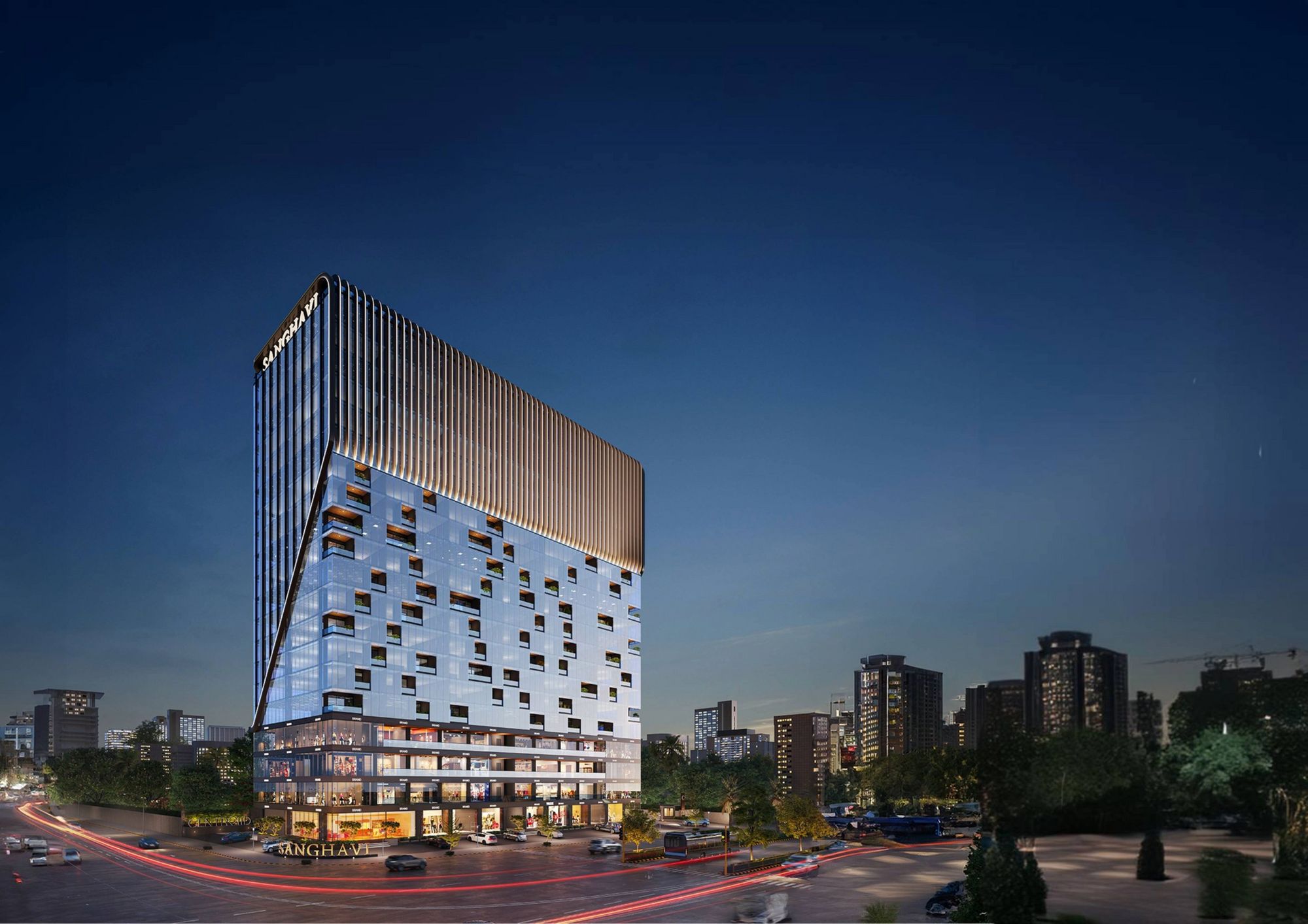 Centroid, Ambli — Exterior at night
