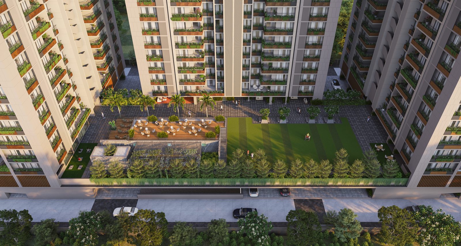 Skyline, Adani Shantigram — Event Lawn (developer image)