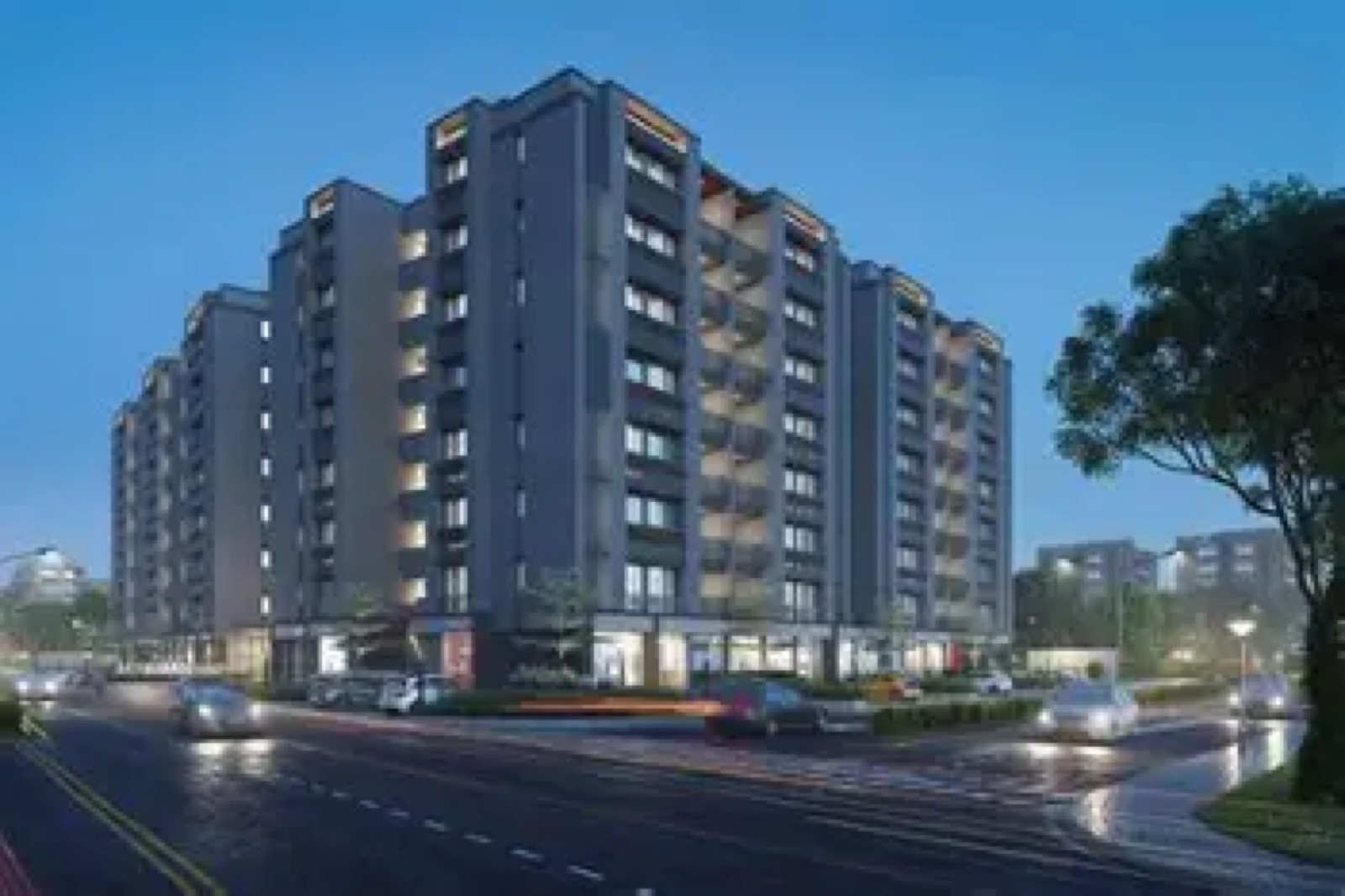 Pre-leased retail showroom, Naranpura — showroom photo