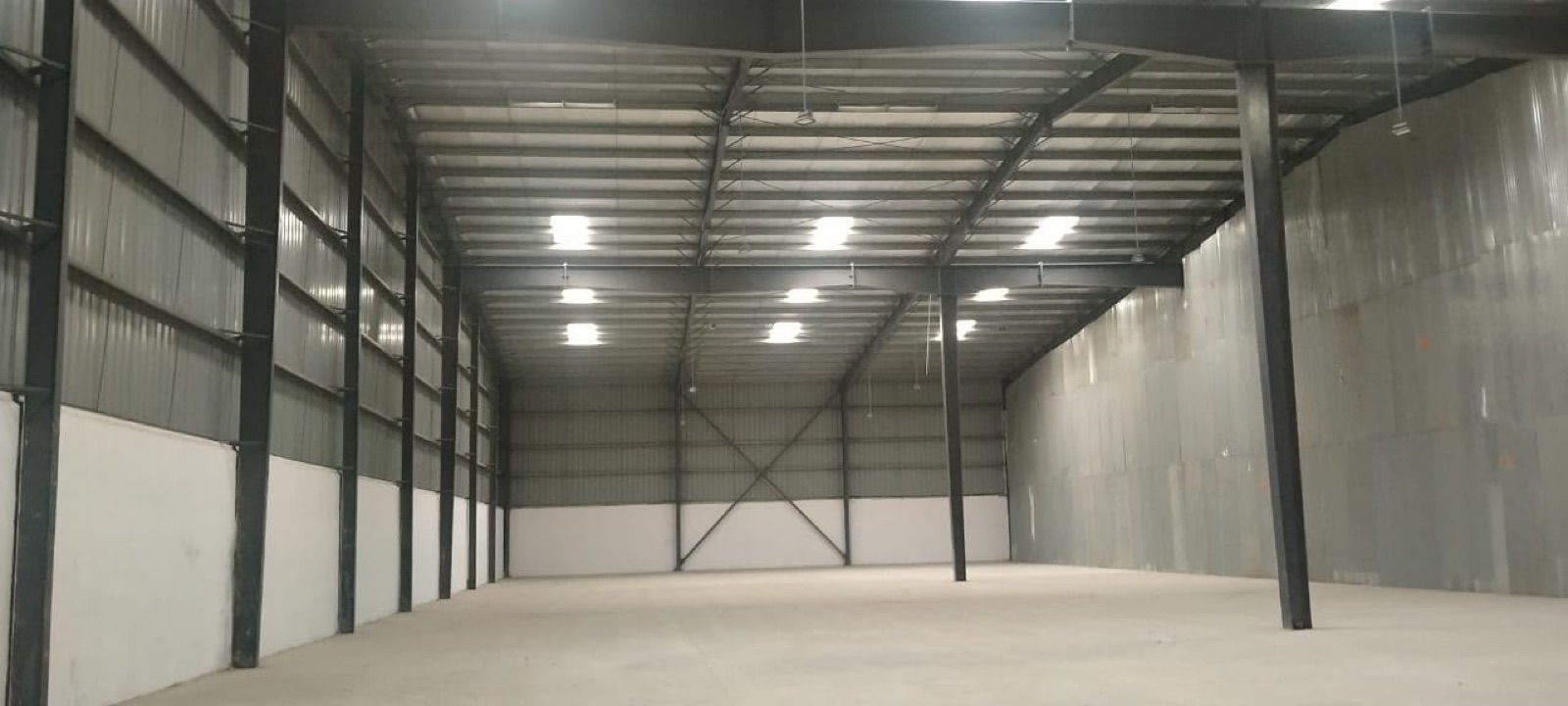 Warehouse in Kanera, Ahmedabad — interior view